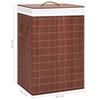 VidaXL Laundry Basket with 2 Sections Brown Bamboo 72 L 320747
