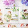 12-Sheet Cute Cartoon Young Girl Sticker Collection, Lovely Anime-Style Figures, Ideal for Scrapbooking & DIY Crafts