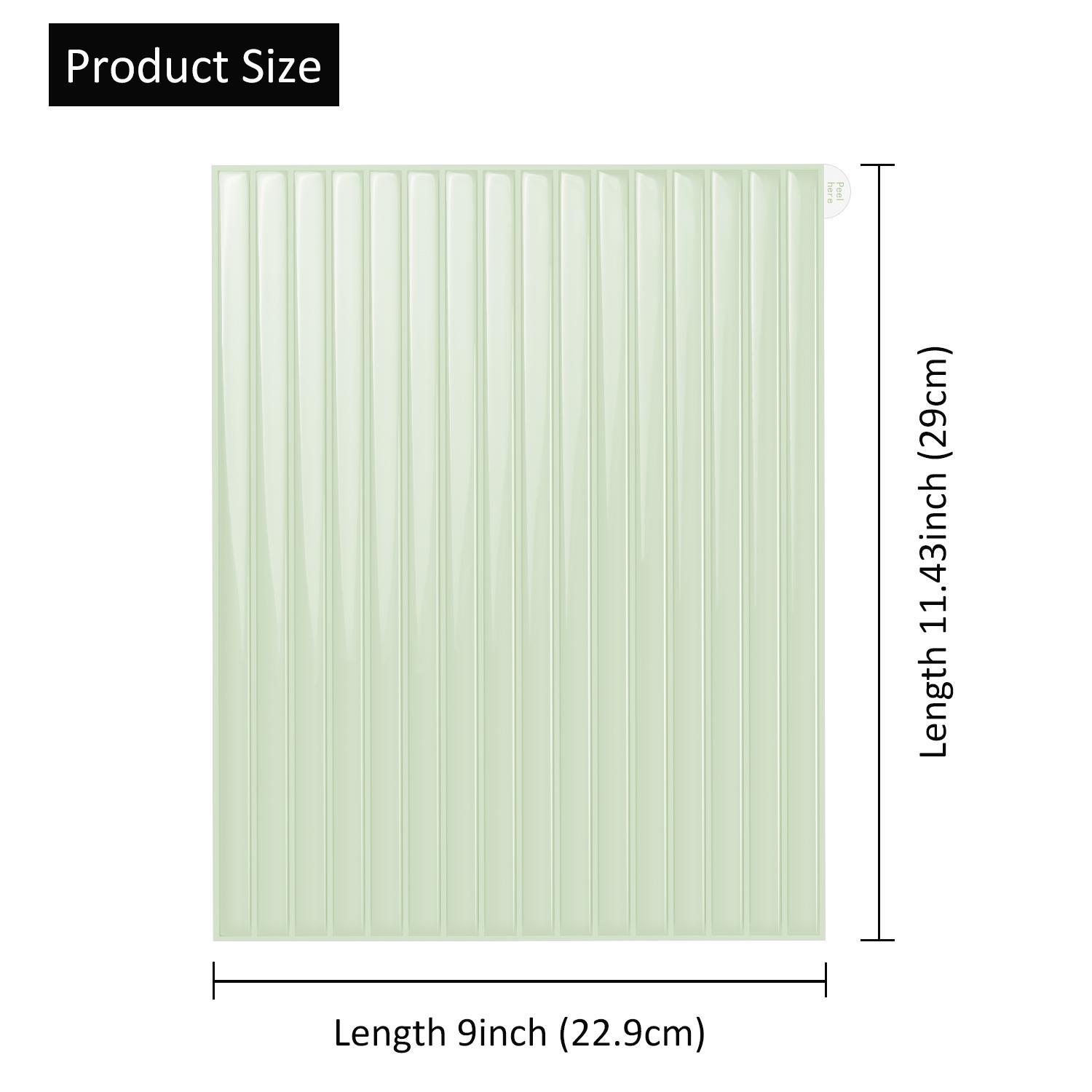 

10pcs Luxurious Mordern Design Wall Tile Sticker Vertical Strip Wallpaper Glossy Wall Panel Multi-color Wall Decals for Home 10 Sheets