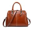 Genuine Leather Women Handbag Top Handle Shoulder Cross Body Bag Fashi Oil Wax Cowhide Purses and Handbags Messenger Tote Bags
