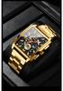 Binbond Men's Retro Multifunctional Waterproof Luminous Square Calendar Watch