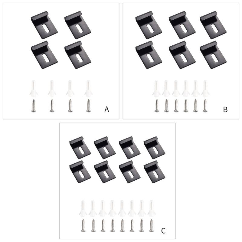 Glass Clamps Heavy duty Mounting Hardware Bathroom Glass Mounting set 4/6/8pcs