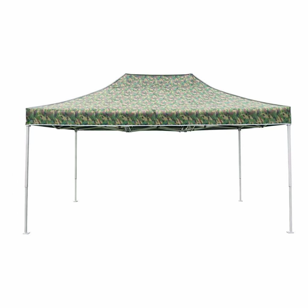 Camouflage Four-Corner Telescopic Tent with Side Walls – Cold Protection, Sun Shade, Waterproof Oxford Cloth
