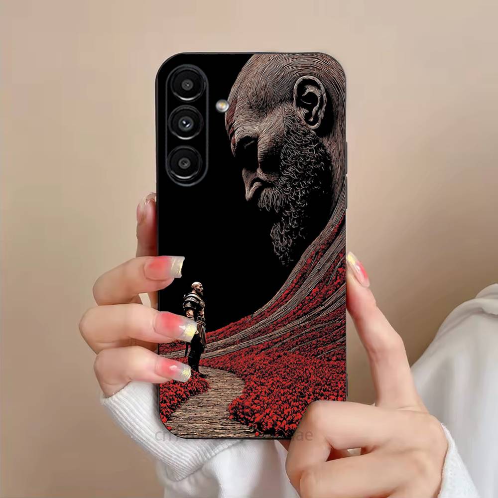 G-God OF War K-Kratos Phone Case For Samsung S25,24,21,22,23,S30,Ultra,S20,Plus,Fe,Lite,Note,S10,S9,Black Soft Shell