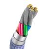 Cable Baseus  Baseus Crystal Shine Series Cable USB Cable for Fast Charging and Data Transfer USB Type A - USB Type C 100W 2m Purple (CAJY000505)