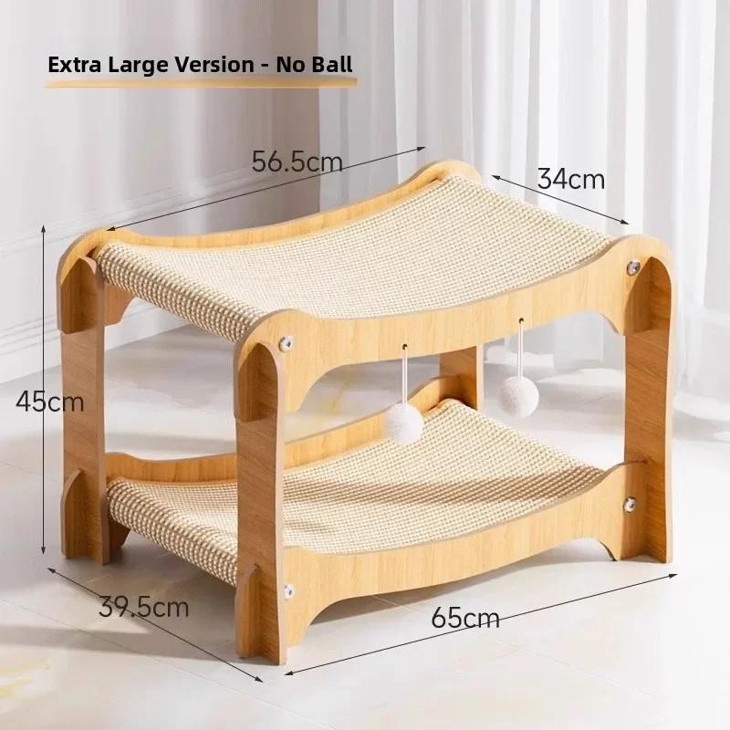 Luxury Extra Large 2 Layers Scratcher Cat Bed Pet Scratching Board Toy Sword Hemp Nest S Inteated Hat Pet Supplies for Kittens