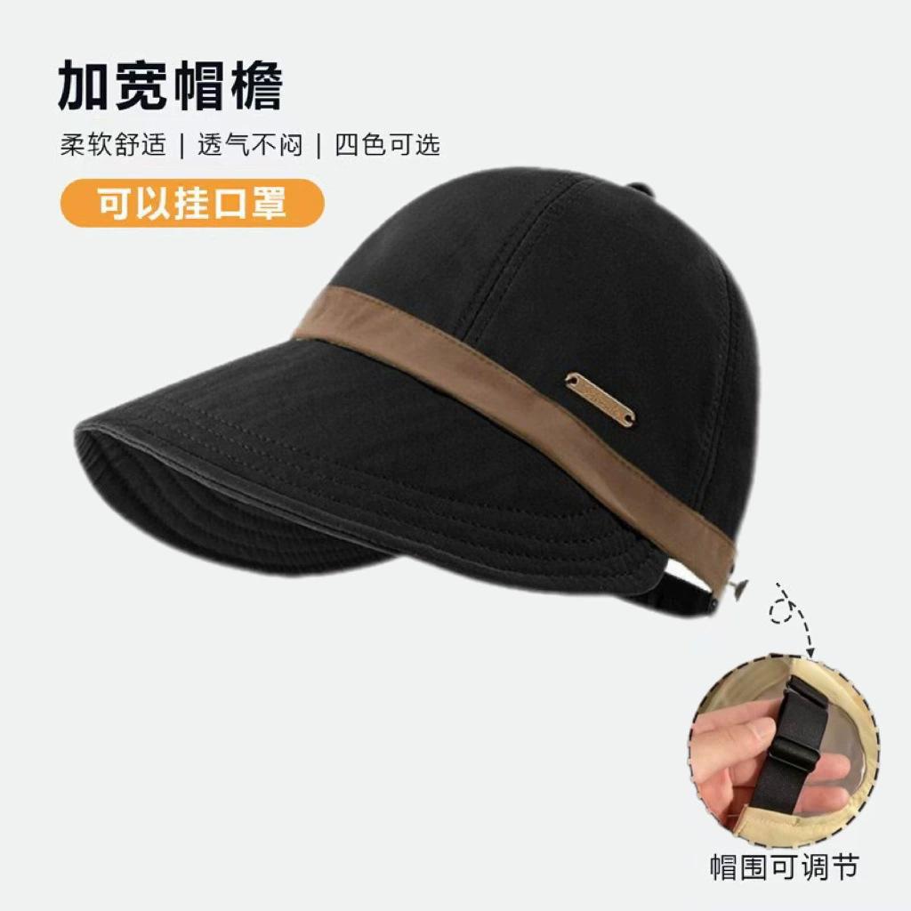 Spring and summer thin fashion fisherman hat for women, with large brim to cover the face and protect from the sun, can be styled with a ponytail,