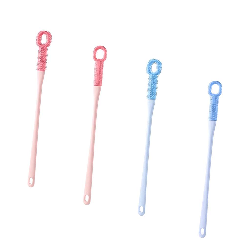 Toe Gap Cleaning Brush Scrub Foot Care Soft Long Handle Silicone Foot Scrubber Feet Cleaner for Shower Bath Men and Women