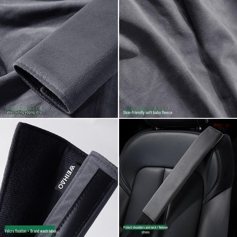 Luxurious Baby Velvet 33cm Seat Belt Shoulder Pad for Mercedes Li Xiang