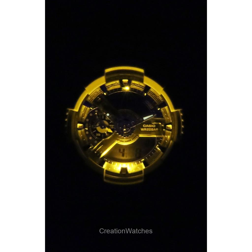 Casio G-Shock Analog Digital Biobasiertes Harz Blaues Zifferblatt Quarz GA-110AS-5A 200M Herrenuhr