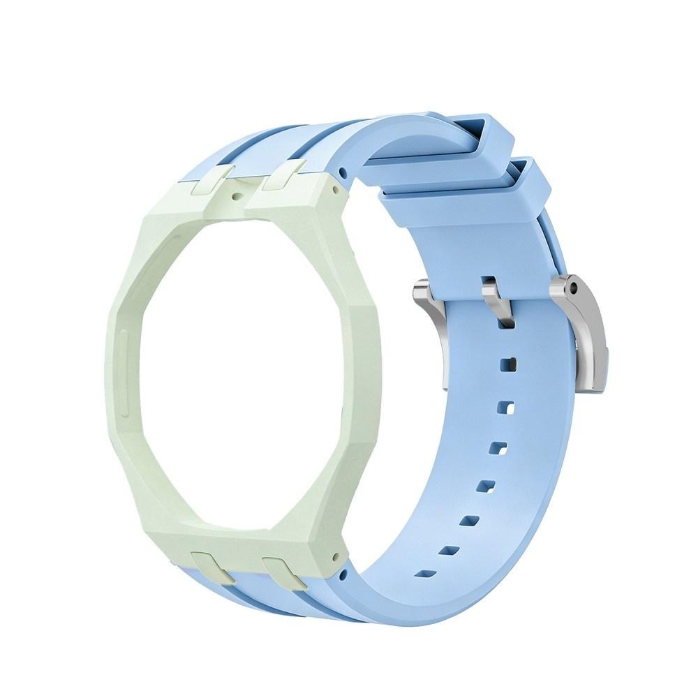 Dreifarbiger integrierter Silikon-Uhrenarmband-Mod-Kit mit Faltschließe Kompatibel mit Swatch X Royal Pop Uhrenzubehör