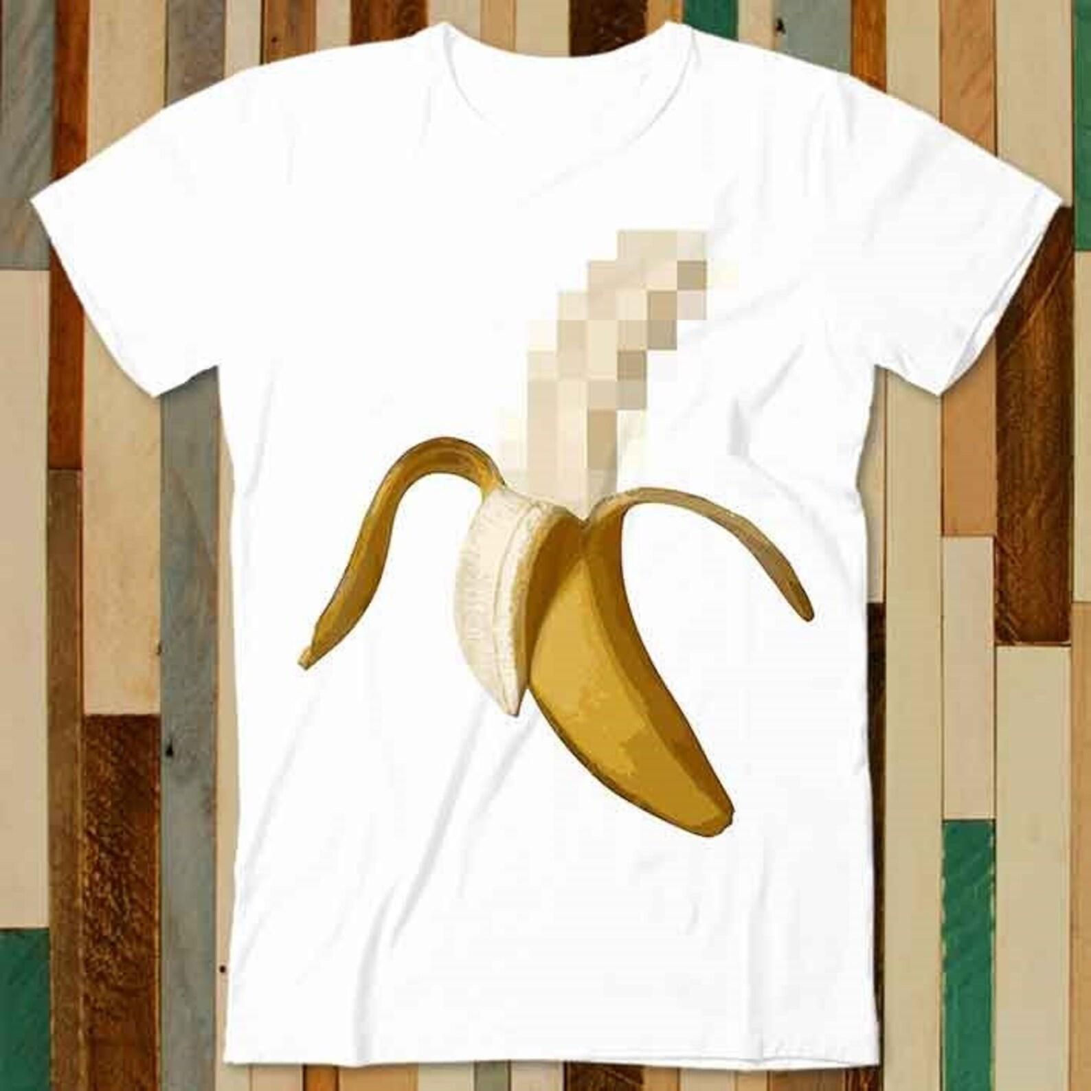 Dirty Censored Peeled Banana T Shirt Adult Unisex Men Women Retro Design Tee Vintage Top A4754 3XL