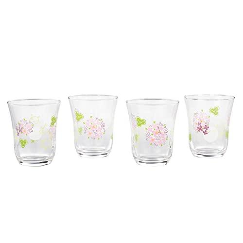 Toyo Sasaki Glass Decor Line Tumbler Set, Flower Violet, 230ml, Made in Japan, Dishwasher Safe, Glass Set, Glass Cup, G310-T295