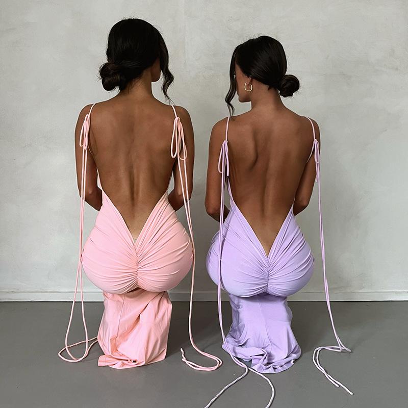 Dámské letní špagetový pásek sexy maxi elegantní narozeninové šaty vestido klub vestido