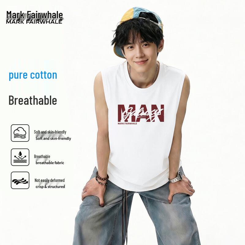 Mark Fairwhale Men s Cotton Casual Sports Vest M