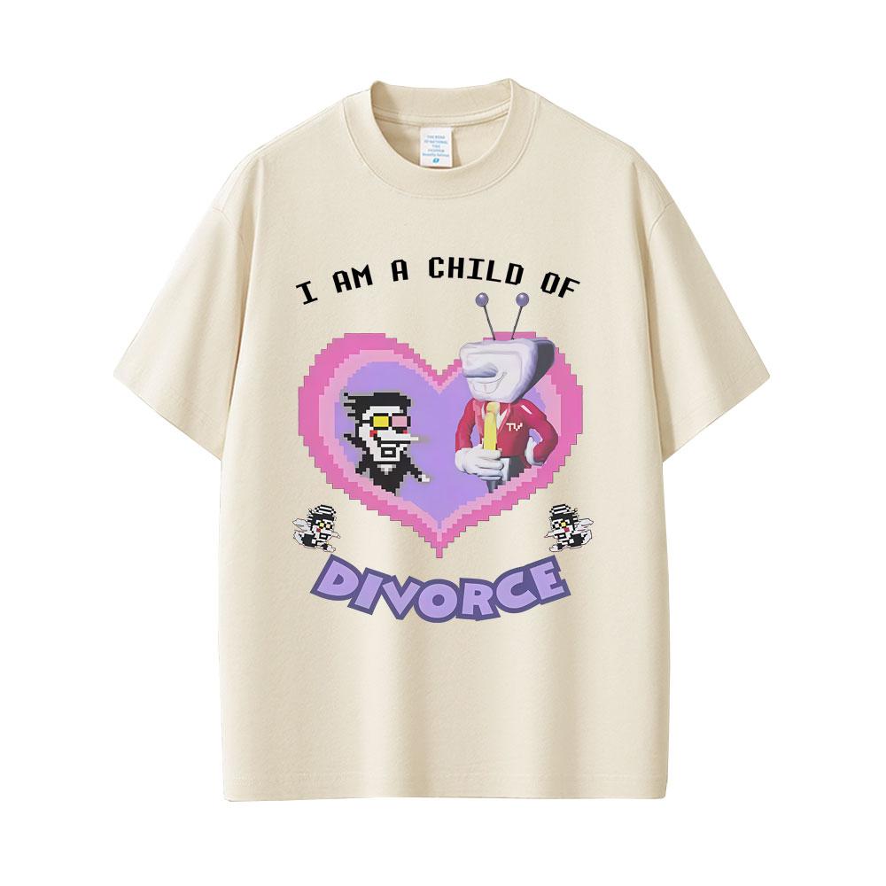 Game Deltarune Spamton and Tenna I Am Child of Divorce Funny Meme Tshirts Unisex Women Casual Cotton Vintage Oversized T Shirts