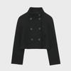 2023 Women's European & American Double-Breasted Wool Stand Collar Jacket