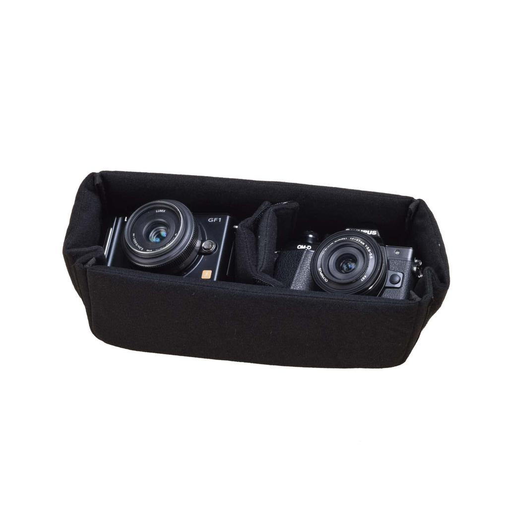Etsumi Camera Bag Soft Cushion Box Flexible S Black Expansion Bag-in-Bag [With Function] VE-7726