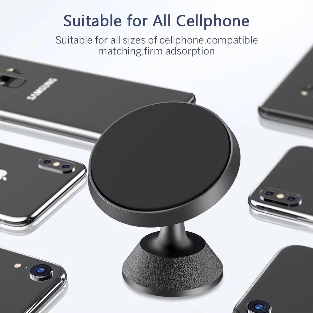 Universal Magnetic Car Phone Holder Stand for iPhone Samsung Magnet Mount Round Car Holder Dashboard Mobile Phone Holder