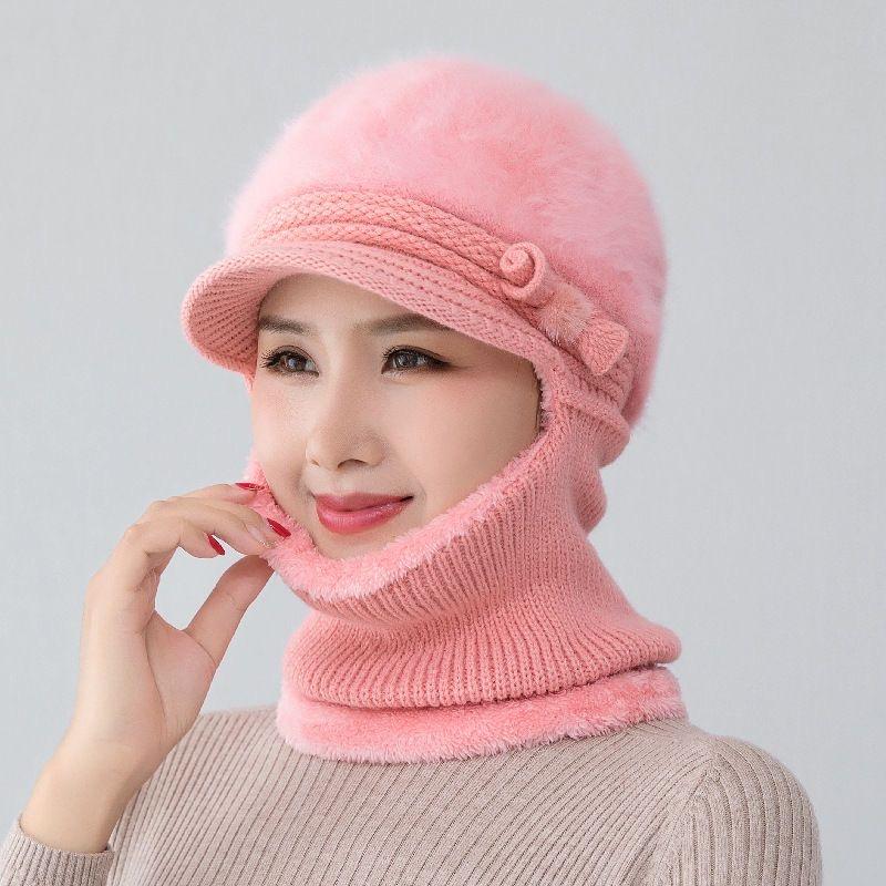 New Female Winter Hats Fur Lined Keep Warm Hats For Women Windproof Coldproof Thicken Balaclava Cap