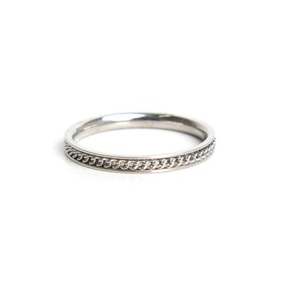 SCALETTO BLACK BAT406 [surgical steel]Thin Chain Ring