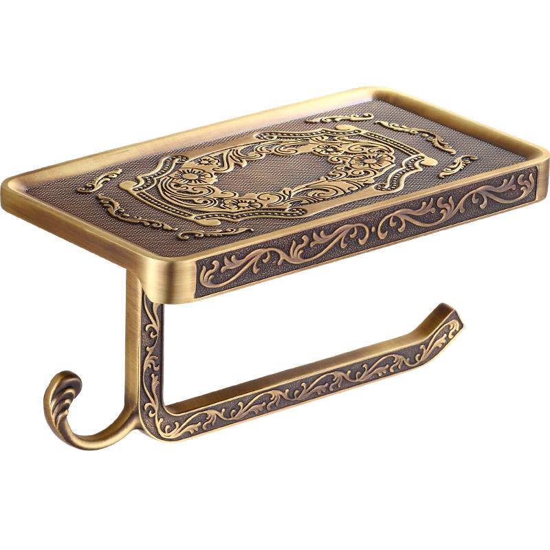 Vintage Classic Wall Mounted Toilet Paper Holder Antique Brass Roll Tissue Box Bathroom Accessories Napkin Holder
