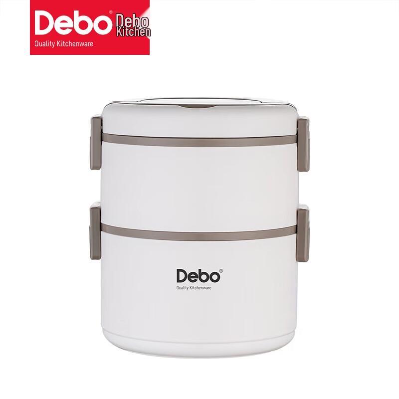 Debo 304 Stainless Steel Double-Layer Bento Lunch Box 1.75L
