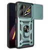 For ZTE nubia Neo 3 5G Case with Slide Camera Lid PC+TPU Kickstand Phone Cover