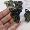 Natural Crystal Snake Figurine Raw Stone Ruby Zoisite Clear Quartz Healing Stone Feng Shui Luxury Home Decor Gift