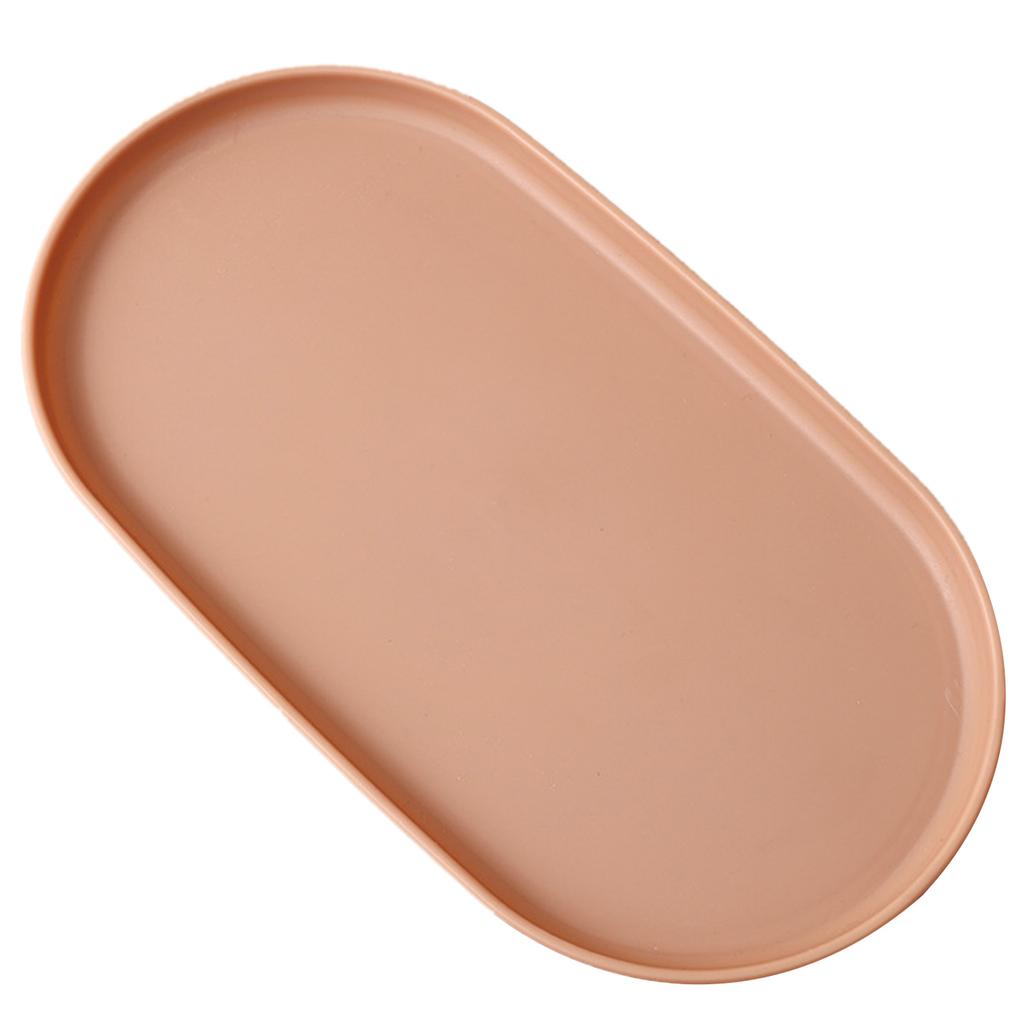 Plastic Oval Serving Tray Kitchen Fruit Dessert Tray Multifunction Food Plate Organizer Desktop Cosmetic Jewelry Tray