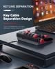 Mechanical Mini Keyboard with Hot-Swappable Red Switches and TYPE-C Wired Connection for Gaming, Office, and Financial Use.