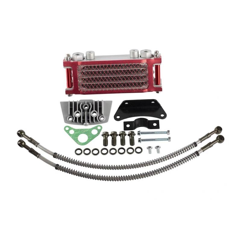 Motorcycle Cooling Radiator Engine Kit Universal for KLX 50 70 90 110 125 140CC Dirt Pit Modification Oil Coolers