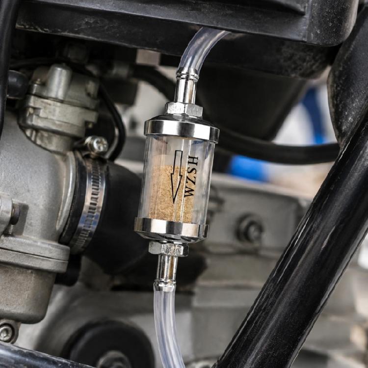 Inline Gas Line Filter and Hose Kit with Filtration Element for Recreational Vehicle Maintenance and Replacement Work