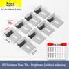 Stainless Steel Mirror Holder Clips, Square, Set of 4