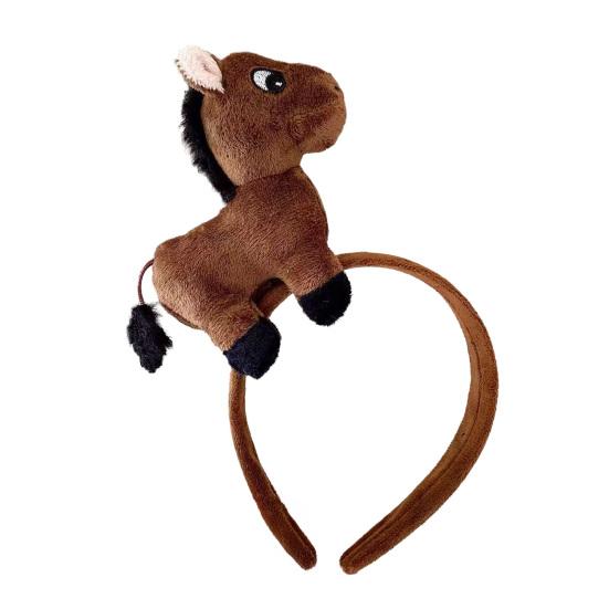 Hair Hoop Comfortable Fit Soft Plush Headband Year of Horse 2026 Cartoon Design Headband Shoots Cosplay Accessories