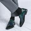 Monk Shoes Men PU Color Blocking Buckle Carving Fashionable Business Casual Men Shoes Large Sizes 38-48