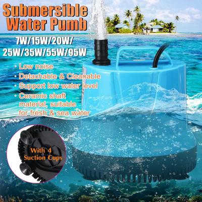 7-95W Zanurzalna Pompa Wody 550-4500L/H Akwarium Staw Rybny Zbiornik Wylot Kontrola Temperatury