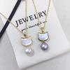 Natural Freshwater Pearl Kitten Jewelry Set - Earrings, Pendant, and Ring