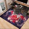 Starry Night Roses Office Rug Chair Mat, Entryway Carpet, Suitable for Front Door, Bedroom, Living Room, Desk, Holiday Gift