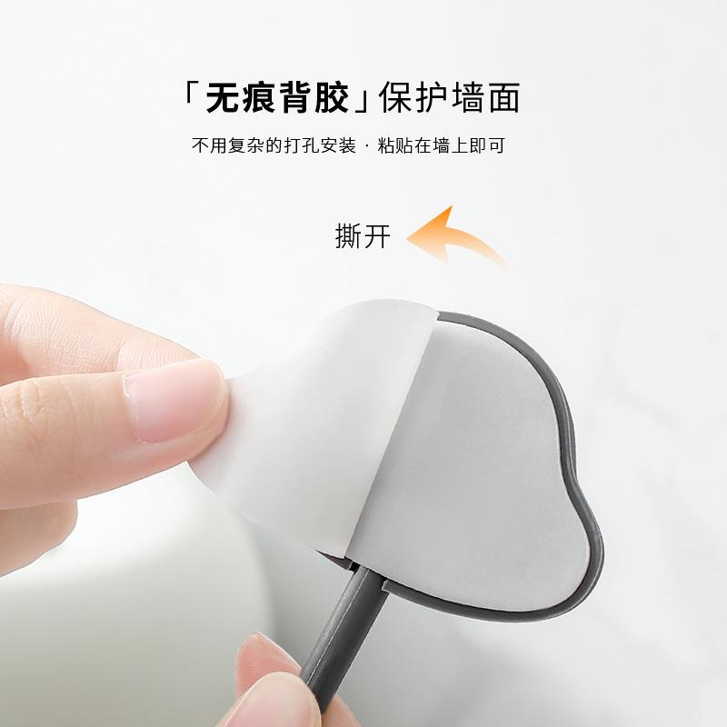 Wall-Mounted Simple Hooks Strong Viscose Non-Marking Load-Bearing Sticky Hooks for Bathroom Kitchen Non-Perforated