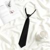 Lazy JK Small Necktie Black Wine Red Solid Dark Blue Korean Women Sweet Grils Student Basic Style School Uniform Classic Ties
