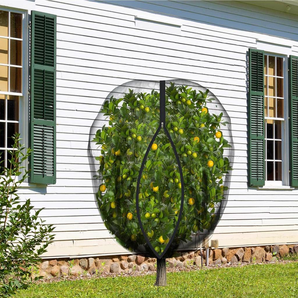 Large Fruits Tree Netting Cover with Zipper and Drawstring Garden Insect Netting Transparent Bird Plant Barrier Mesh Screen