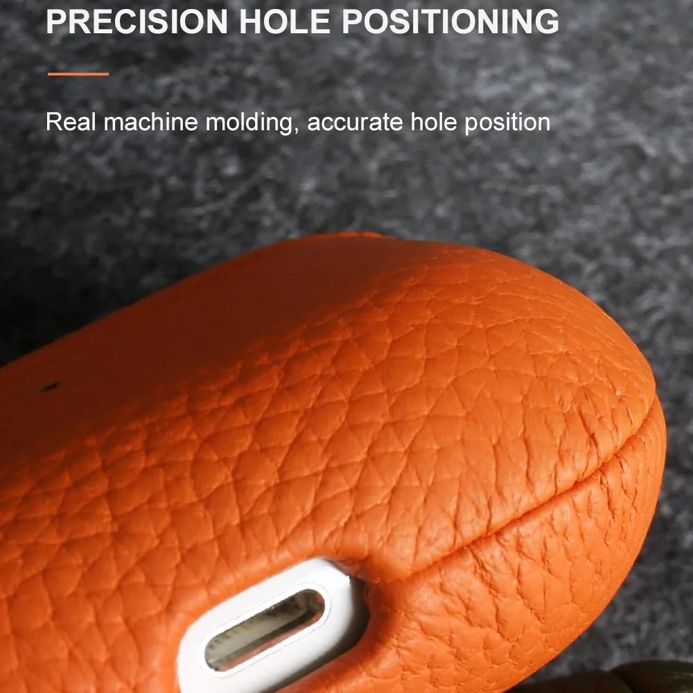 For Airpods Pro Case Genuine Leather Case For Airpods 4/3 /2/ Pro 3 2 1 Protection Box Cases AirPods Case Cowhide Charging Box