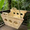 Chinchilla Hängematte Holz Kletterspielzeug für Innen-Chinchillas Schaukelhaus für Gleitbeutler Frettchen Syrischer Vogel Innen