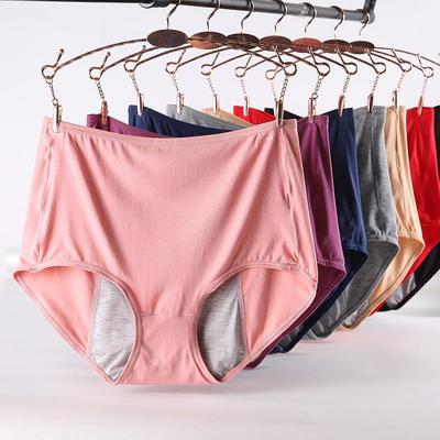 Damen-Slip mit mittlerer Taille, Menstruationshöschen aus Baumwolle, auslaufsichere Unterwäsche in Übergröße