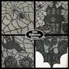 Halloween Tablecloth - Gothic Black Lace Spider Web Table Cover for Halloween Masquerade, Scary Movie Nights Decorations 53x68in