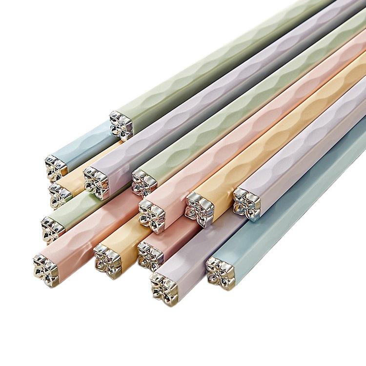 Beautiful Anti-Mold Household Alloy Chopsticks - One Per Family Member