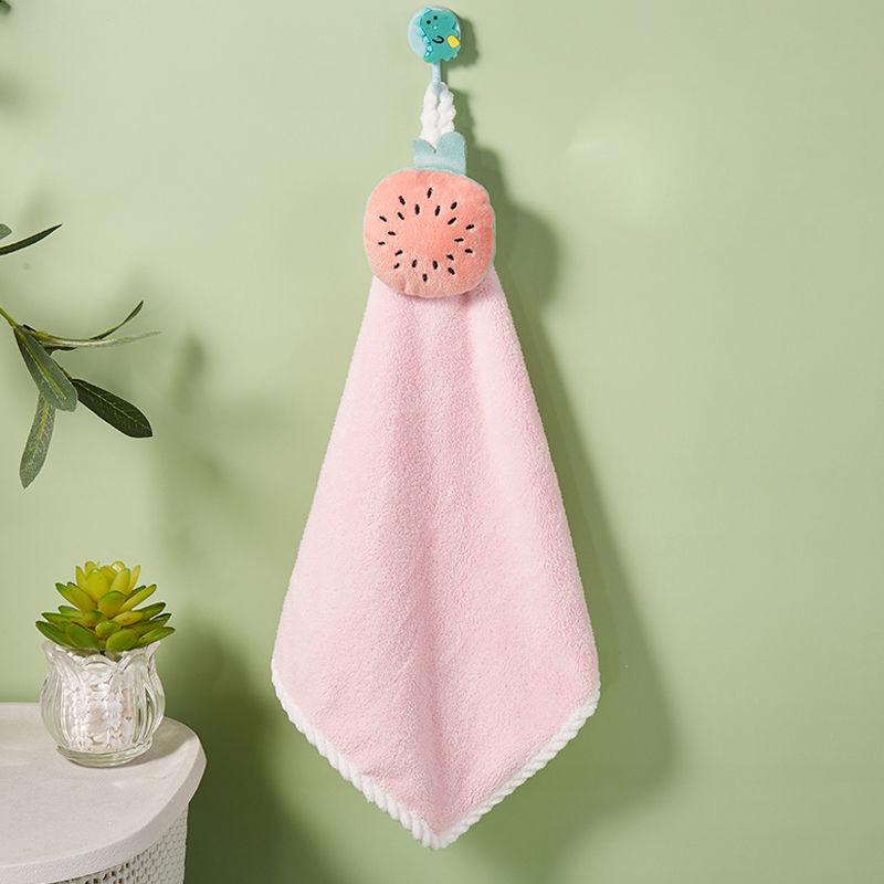 Coral Fleece Cute Cartoon Children's Hand Towel - Thick, Absorbent Small Square Towel