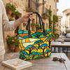  Stained Glass Tree Printed Tote Bag Daily Use Casual Shoulder Bag