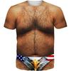 Funny Muscular Man Fat Guy Big Belly Graphic T Shirt for Men Clothing Cosplay 3D Printed T-Shirt Unisex Short Sleeve Tops Tees